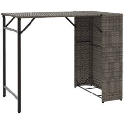Berkfield Home Beautiful 5 Piece Garden Dining Set Foldable Grey Poly Rattan - thumbnail 4