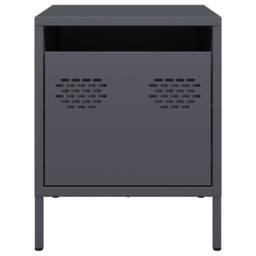 Berkfield Home Bedside Cabinets¬†2 pcs Anthracite 35x39x43.5 cm Steel in Dark Grey - thumbnail 5