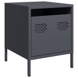 Berkfield Home Bedside Cabinets¬†2 pcs Anthracite 35x39x43.5 cm Steel in Dark Grey - thumbnail 6