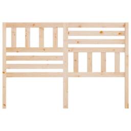 Berkfield Home Bed Headboard 126x4x100 cm Solid Wood Pine in Natural - Size: 126 x 4 x 100 cm - thumbnail 4