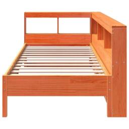Berkfield Home Bookcase Bed without Mattress Wax Brown 90x190 cm Solid Wood Pine - thumbnail 5