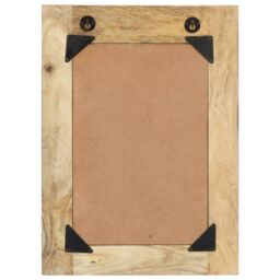 Berkfield Home Hand Painted Mirror 40x55 cm Solid Mango Wood in Brown - thumbnail 3
