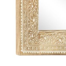 Berkfield Home Hand Painted Mirror 40x55 cm Solid Mango Wood in Brown - thumbnail 5