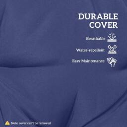 OUTSUNNY 42 x 42cm Replacement Garden Seat Cushion Pad with Ties, Dark Blue - Size: 42 x 42 cm - thumbnail 5