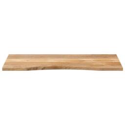 Berkfield Home Desk Top with Curve 110x60x2.5 cm Solid Wood Rough Mango in Brown - thumbnail 3