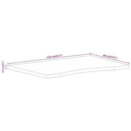 Berkfield Home Desk Top with Curve 110x60x2.5 cm Solid Wood Rough Mango in Brown - thumbnail 8