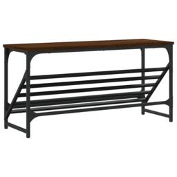Berkfield Home Shoe Rack Brown Oak 90x30x45 cm Engineered Wood - Size: 90 x 30 x 45 cm - thumbnail 6