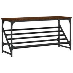Berkfield Home Shoe Rack Brown Oak 90x30x45 cm Engineered Wood - Size: 90 x 30 x 45 cm - thumbnail 1