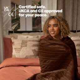 LIVIVO Electric Heated Blanket in Chocolate - Size: 130 cm x 160 cm - thumbnail 5