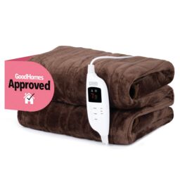 LIVIVO Electric Heated Blanket in Chocolate - Size: 130 cm x 160 cm