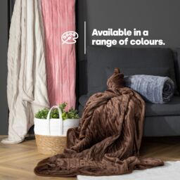 LIVIVO Electric Heated Blanket in Chocolate - Size: 130 cm x 160 cm - thumbnail 8
