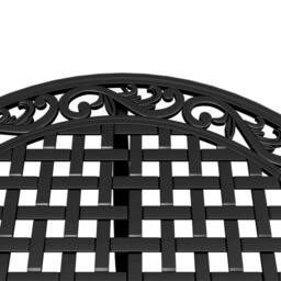 Berkfield Home Garden Table Black √ò90x75 cm Cast Aluminium - Size: 90x75 cm - thumbnail 9