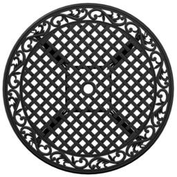 Berkfield Home Garden Table Black √ò90x75 cm Cast Aluminium - Size: 90x75 cm - thumbnail 8