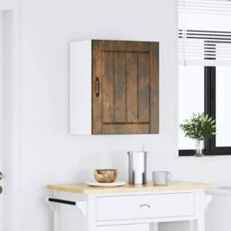 Berkfield Home Kitchen Wall Cabinet Lucca Smoked Oak Engineered Wood in Brown - thumbnail 3