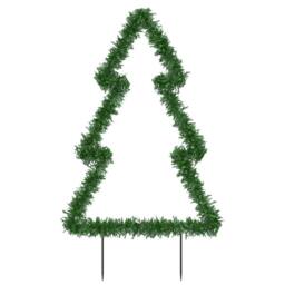 Berkfield Home Green Christmas Light Decoration with Spikes Tree 80 LEDs 60 cm - thumbnail 5