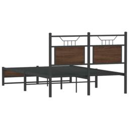 Berkfield Home Bed Frame without Mattress Brown Oak 120x200 cm Engineered Wood - Size: Small Double - thumbnail 8