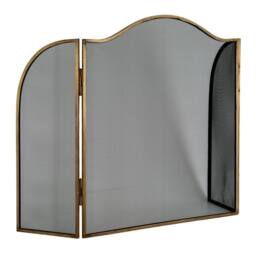Lemon Pavilion Furniture and Decor Antiqued Large Fire Screen - Metal - L3 x W85 x H85 cm - Brass in Gold - thumbnail 2