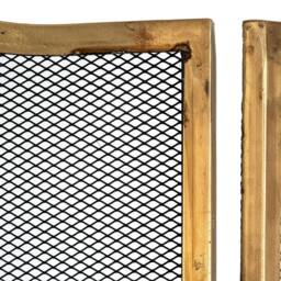 Lemon Pavilion Furniture and Decor Antiqued Large Fire Screen - Metal - L3 x W85 x H85 cm - Brass in Gold - thumbnail 3