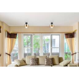 Netlighting Milley Cylindrical Ceiling Light Matt Black Glass Shade 1x E27 - thumbnail 5