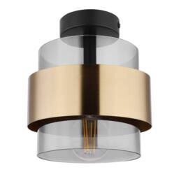 Netlighting Milley Cylindrical Ceiling Light Matt Black Glass Shade 1x E27 - thumbnail 2
