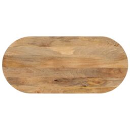 Berkfield Home Table Top 120x50x3.8 cm Oval Solid Wood Mango in Brown - thumbnail 1