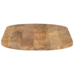Berkfield Home Table Top 120x50x3.8 cm Oval Solid Wood Mango in Brown - thumbnail 4