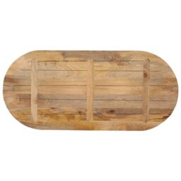 Berkfield Home Table Top 120x50x3.8 cm Oval Solid Wood Mango in Brown - thumbnail 5