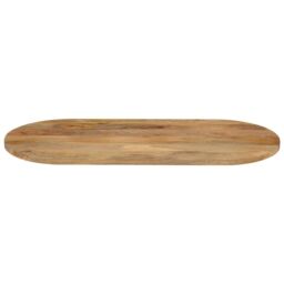 Berkfield Home Table Top 120x50x3.8 cm Oval Solid Wood Mango in Brown - thumbnail 3