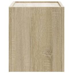 Berkfield Home Decorative Wall-mounted Bedside Cabinets 2 pcs Sonoma Oak 45x30x35 cm in Light Oak - Size: 45 x 30 x 35 cm - thumbnail 6