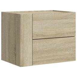 Berkfield Home Decorative Wall-mounted Bedside Cabinets 2 pcs Sonoma Oak 45x30x35 cm in Light Oak - Size: 45 x 30 x 35 cm - thumbnail 5