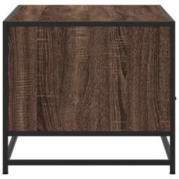 Berkfield Home Coffee Table Brown Oak 100x50x45 cm Engineered Wood & Metal - Size: 100 x 50 x 45 cm - thumbnail 6