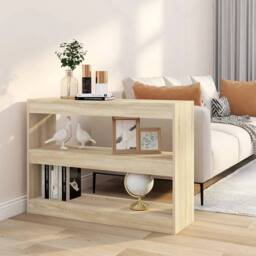 Berkfield Home Classic Book Cabinet/Room Divider Sonoma Oak 100x30x72 cm in Light Tan - Size: 100 x 30 x 72 cm - thumbnail 2