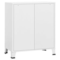 Berkfield Home Industrial Drawer Cabinet White 78x40x93 cm Metal - Size: 78 x 40 x 93 cm - thumbnail 5