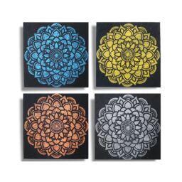 KDMD Set of 4 Mandala Brocade Detail 30x30cm - Size: 30x30 cm - thumbnail 1