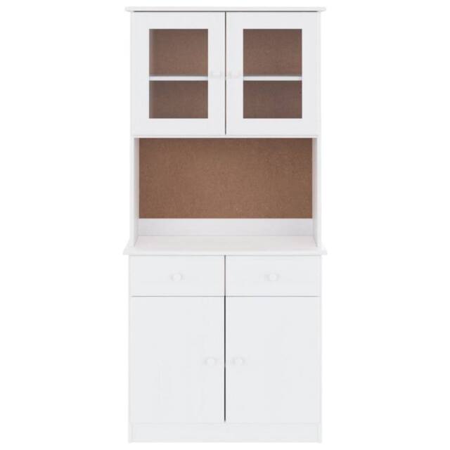 Berkfield Home Highboard ALTA White 77x35x165 cm Solid Wood Pine - Size: 77 x 35 x 165 cm - image 1