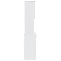 Berkfield Home Highboard ALTA White 77x35x165 cm Solid Wood Pine - Size: 77 x 35 x 165 cm - thumbnail 5
