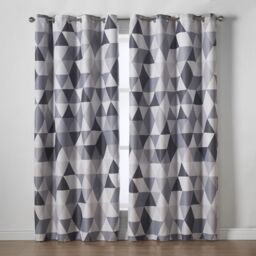 Luxury Living Mal Room Darkening Ring Top Curtains in Grey - Size: 168 cm width x 137 cm drop - thumbnail 2
