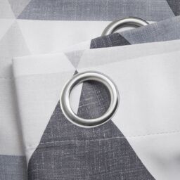 Luxury Living Mal Room Darkening Ring Top Curtains in Grey - Size: 168 cm width x 137 cm drop - thumbnail 3