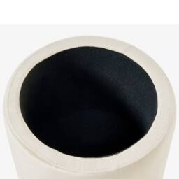 Wyld and Coco Storage Pouffe Light Beige Velvet with Removable Top - thumbnail 5