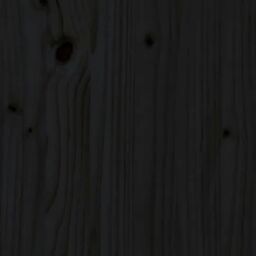 Berkfield Home Bed Headboard Black 185.5x4x100 cm Solid Wood Pine - thumbnail 5