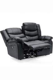 More4Homes Seattle Electric Recliner Bonded Leather 1+2+3 Seater Sofa Set in Black - thumbnail 4