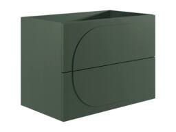 Vente-unique Wall-Hung Bathroom Unit With Inset Basin - Green - 80 Cm - VUTOMA - thumbnail 6