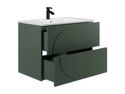Vente-unique Wall-Hung Bathroom Unit With Inset Basin - Green - 80 Cm - VUTOMA - thumbnail 5