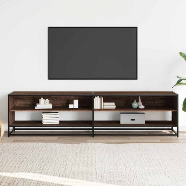 Berkfield Home TV Cabinet Brown Oak 180.5x40x46 cm Engineered Wood - image 1