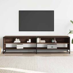 Berkfield Home TV Cabinet Brown Oak 180.5x40x46 cm Engineered Wood - thumbnail 1