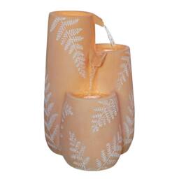 Primrose Carron Cascading Ceramic Vase Water Feature in Orange - thumbnail 3