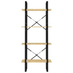 Berkfield Home 4-Tier Book Cabinet 60x30x140 cm Solid Pine Wood in Brown - Size: 60 x 30 x 140 cm - thumbnail 5