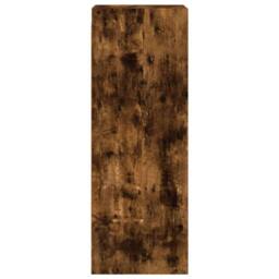 Berkfield Home Wall Cabinet with Glass Doors Smoked Oak 35x37x100 cm in Brown - Size: 35 x 37 x 100 cm - thumbnail 7