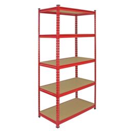 Monstershop Monster Racking Z-Rax Extra Strong Steel Shelves, Red, 90cm W, 45cm D in Red - thumbnail 1