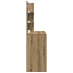 Berkfield Home Dressing Table with LED Artisan Oak 60x40x140 cm - Size: 60 x 40 x 140 cm - thumbnail 8